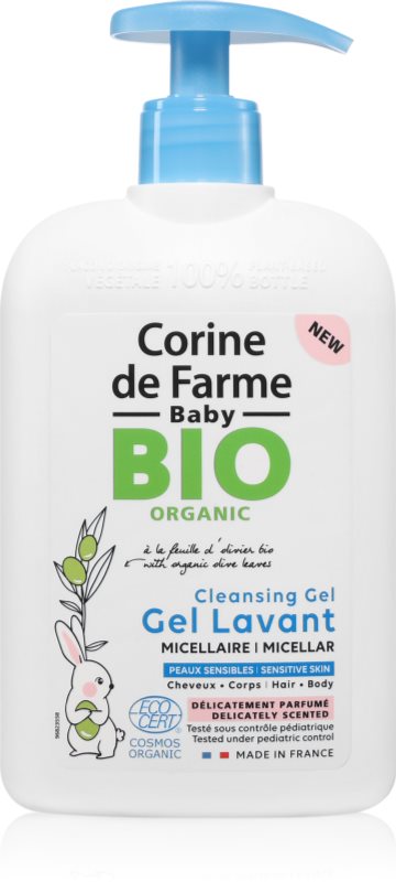 Corine de farme Baby BIO Cleansing Gel gel micelar pentru corp si par pentru copii 500 ml