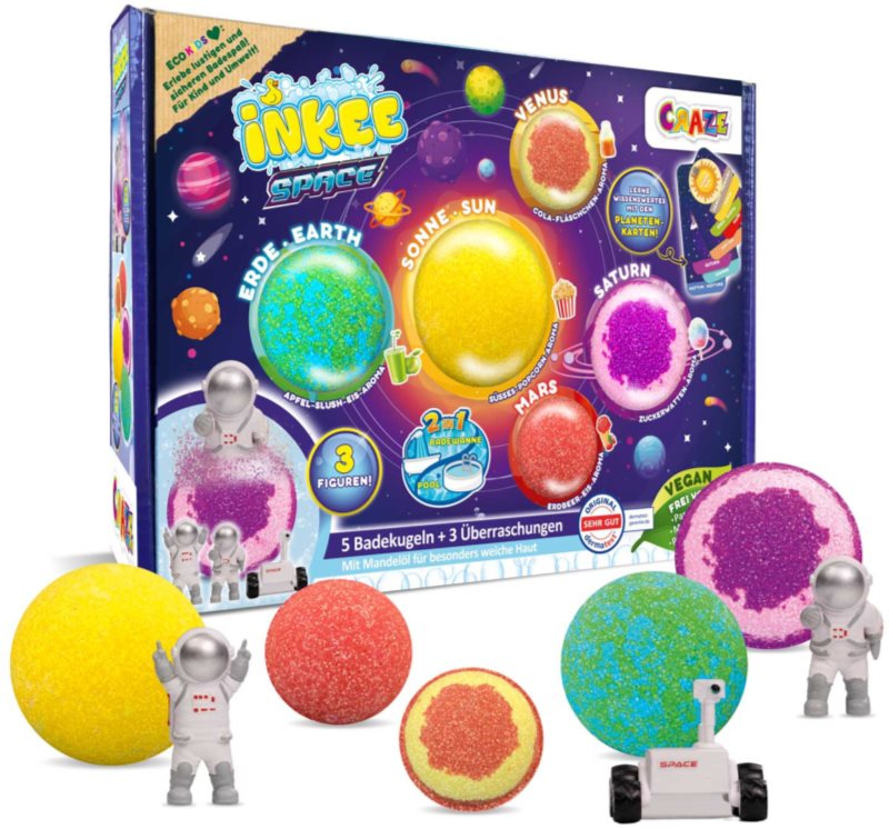 Craze Space Gift Box Bombe efervescente de baie în ambalaj cadou