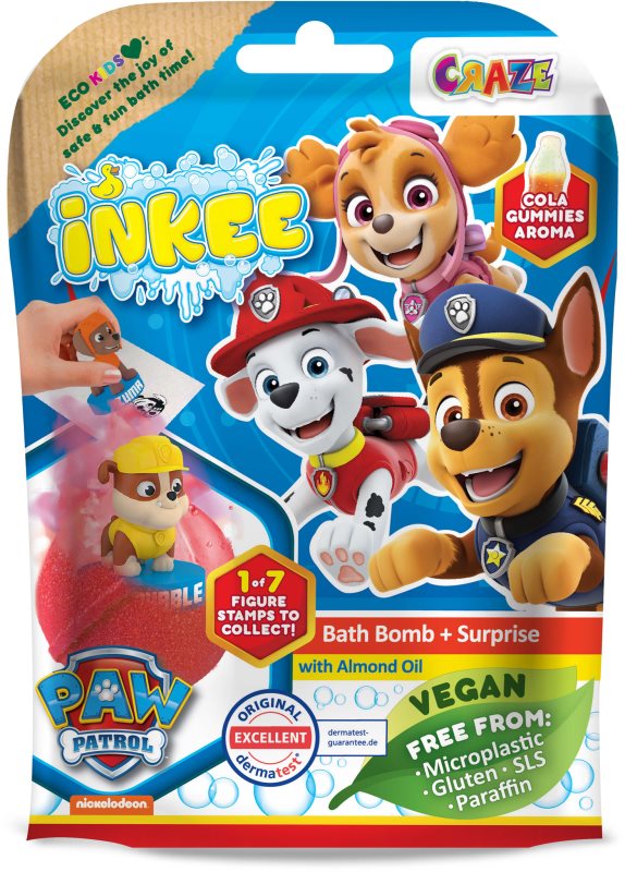 Craze INKEE Paw Patrol bombă de baie cu surpriză 3y+ 1 buc