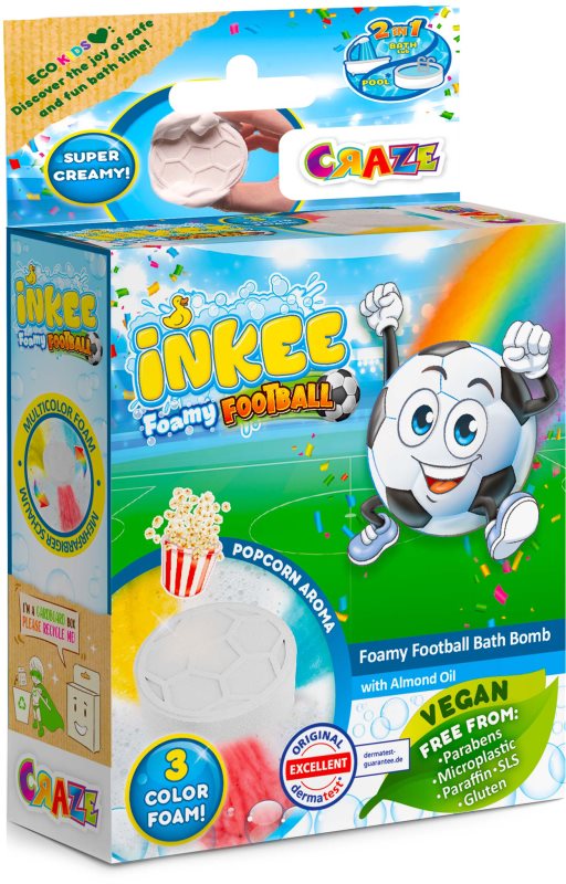 Craze INKEE Foamy Football bombă de baie pentru copii 1 buc