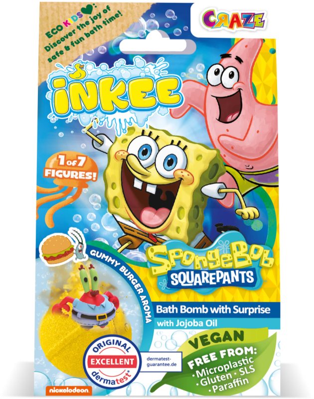 Craze INKEE SpongeBob bombă de baie pentru copii 1 buc