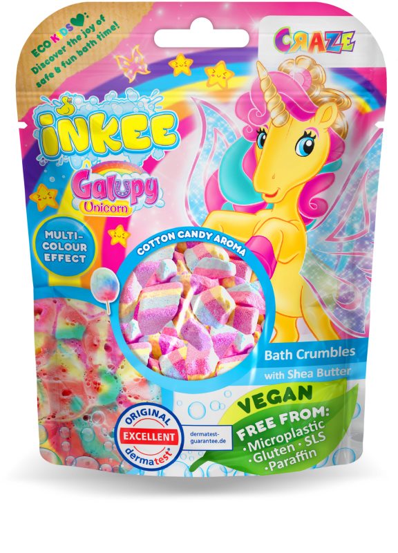Craze INKEE Galupy Unicorn fulgi de baie pentru copii 100 g