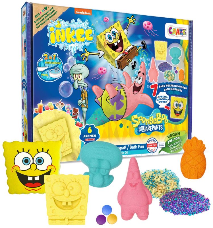 Craze SpongeBob Gift Box Bombe efervescente de baie în ambalaj cadou