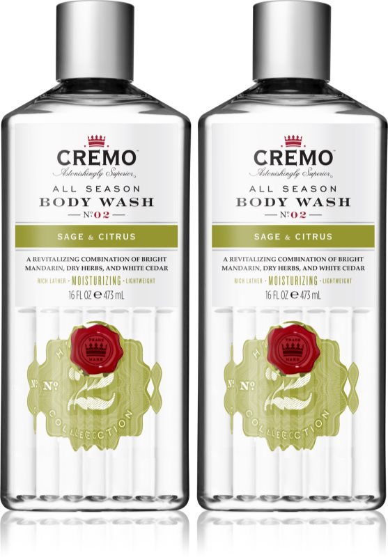 Cremo Sage & Citrus Gel de duș pentru bărbați Green & Refreshing