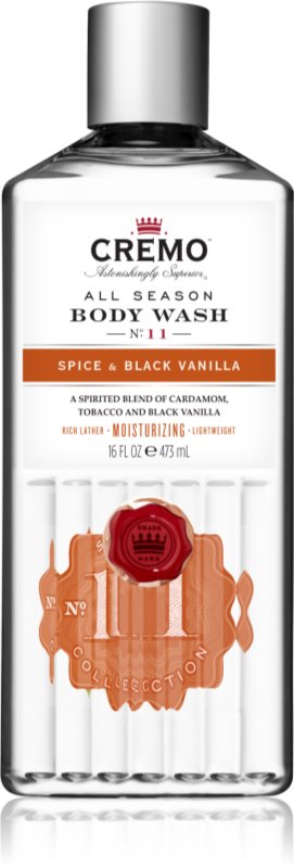Cremo Spice & Black Vanilla Body Wash gel de duș pentru barbati 473 ml