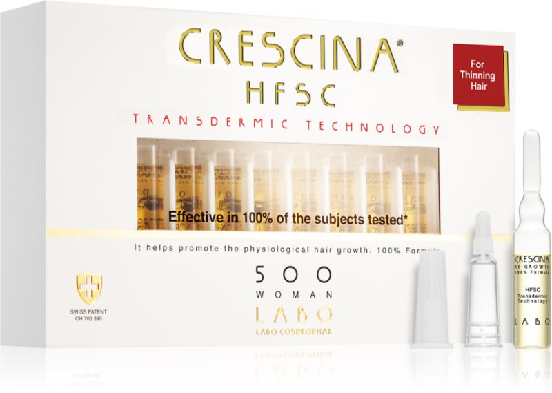 Crescina Transdermic 500 Re-Growth tratament pentru stimularea creșterii părului pentru femei 20x3,5 ml