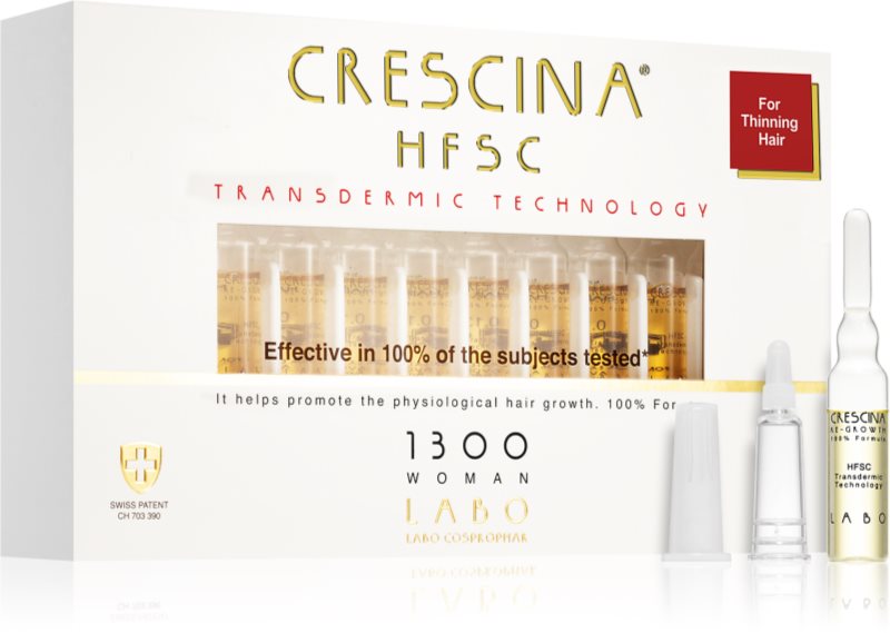 Crescina Transdermic 1300 Re-Growth tratament pentru stimularea creșterii părului pentru femei 20x3,5 ml