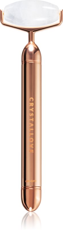 Crystallove Clear Quartz Vibrating Roller accesoriu de masaj faciale 1 buc
