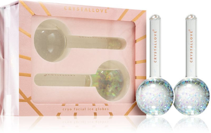 Crystallove Cryo Cryolift Ice Globes Crystal accesoriu de masaj faciale 2 buc