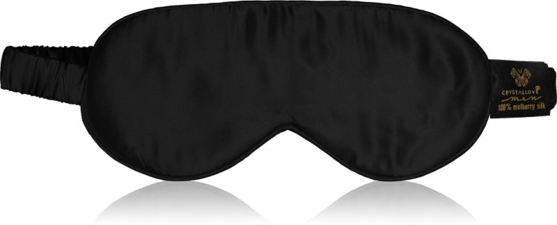Crystallove Silk Eye Mask mască pentru dormit Black 1 buc