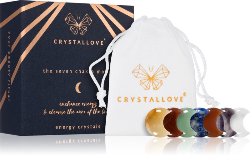 Crystallove Energy Crystals The Seven Chakra Moons accesoriu de masaj 7 buc