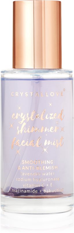 Crystallove Amethyst Shimmer Facial Mist lotiune pentru fata pentru netezirea pielii 100 ml