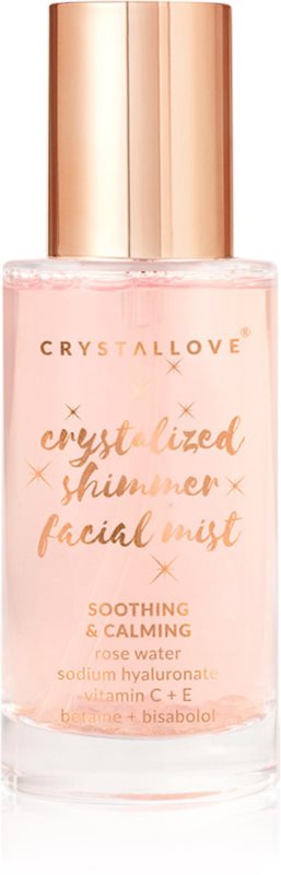 Crystallove Rose Quartz Shimmer Facial Mist lotiune pentru fata pentru o piele mai luminoasa 100 ml