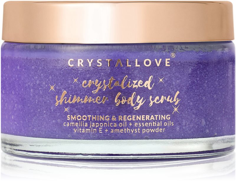 Crystallove Amethyst Shimmer Body Scrub exfoliant pentru corp 200 g