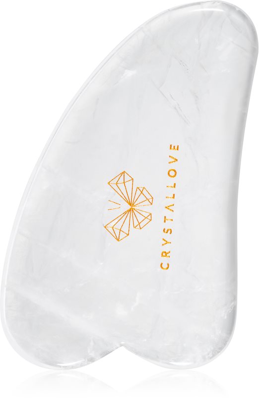 Crystallove Clear Quartz Gua Sha accesoriu de masaj 1 buc