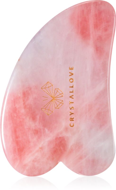 Crystallove Rose Quartz Gua Sha accesoriu de masaj 1 buc