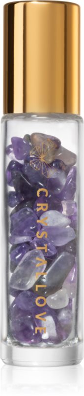 Crystallove Amethyst Oil Bottle roll-on cu cristale reincarcabil 10 ml