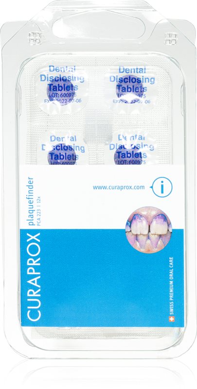 Curaprox PCA 223 tablete pentru îndepărtarea plăcii bacteriene 12 buc