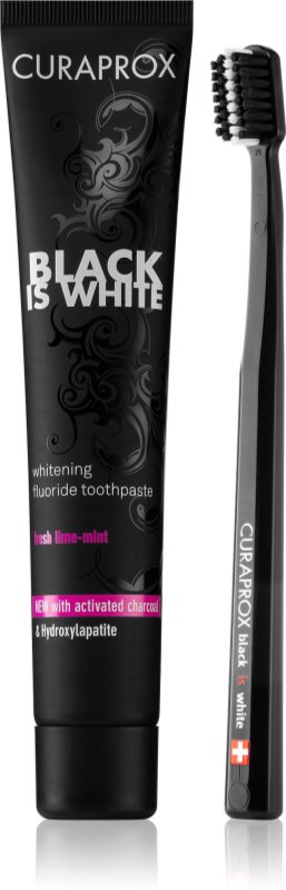 Curaprox Black is White set pentru îngrijirea dentară