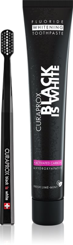 Curaprox Black is White set pentru îngrijirea dentară