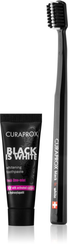 Curaprox Black is White set pentru îngrijirea dentară