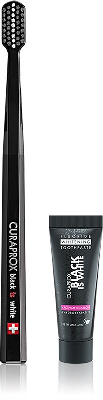 Curaprox Black is White set pentru îngrijirea dentară