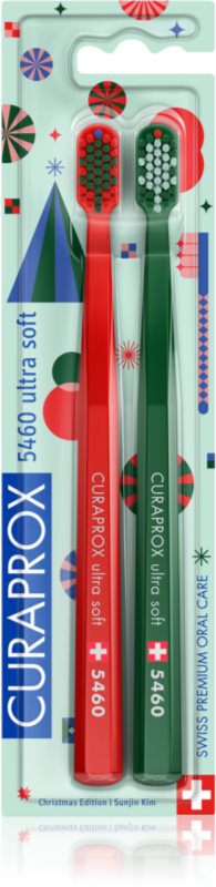 Curaprox 5460 Ultra Soft Christmas Edition periuțe de dinți 2 buc