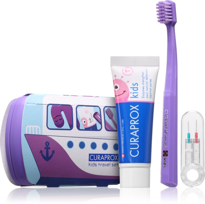 Curaprox Kids Travel Set Set de călătorii pentru dinti, limba si gingii pentru copii