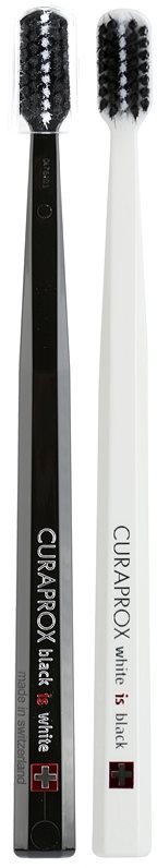 Curaprox 540 Black is White Periuțe de dinți ultra soft Black & White 2 buc