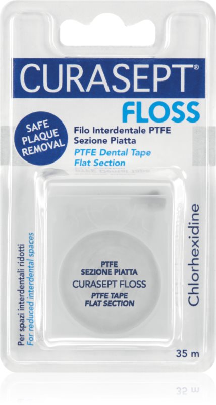 Curasept Dental Tape PTFE Flat Section banda dentara cu suprafata de teflon antibacterial 35 m