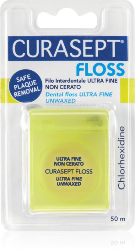 Curasept Dental Floss Ultra Fine Unwaxed ata dentara neceruita antibacterial 50 m