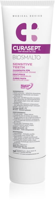 Curasept Biosmalto Sensitive Teeth pasta de dinti pentru dinti sensibili 75 ml