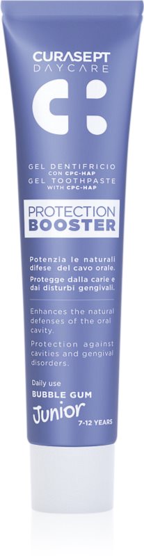 Curasept Daycare Protection Junior Booster Pasta de dinti pentru copii. 7-12 years Bubble Gum 50 ml