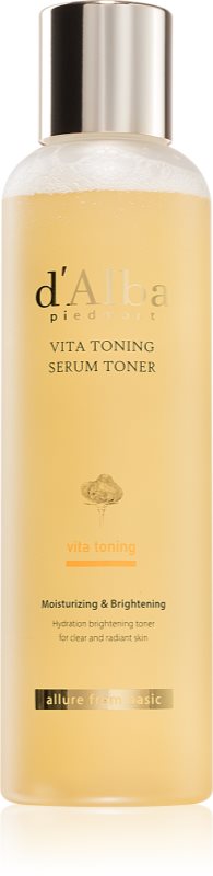 d'Alba Vita Toning Serum Toner tonic hidratant pentru strălucirea și netezirea pielii 180 ml