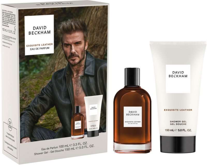 David Beckham Exquisite Leather set cadou pentru bărbați