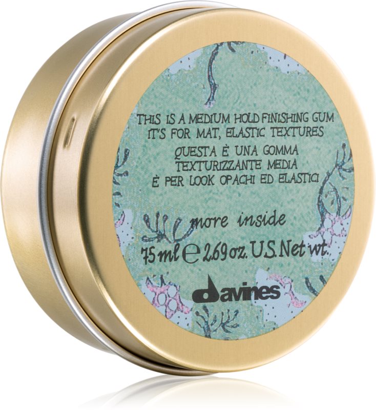 Davines More Inside Medium Hold Finishing Gum guma pentru styling pentru un aspect mat 75 ml