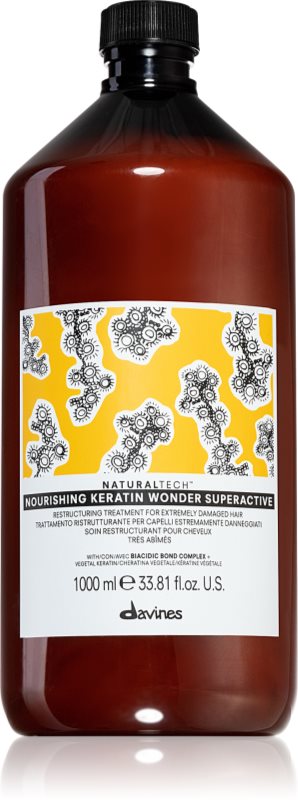 Davines Naturaltech Nourishing Keratin Wonder tratament de reinnoire cu keratina potrivită pentru masca de păr 1000 ml