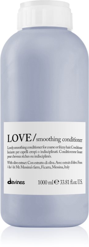 Davines Essential Haircare LOVE Smoothing Conditioner balsam cu efect de netezire pentru par indisciplinat 1000 ml