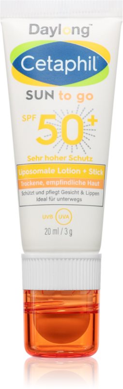 Daylong Cetaphil SUN To Go Liposomale Lotion + Stick baton cu protectie solara pentru piele sensibilă SPF 50+ 20 ml