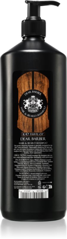 Dear Barber Shampoo șampon pentru păr și barbă 1000 ml
