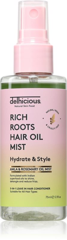 delhicious RICH ROOTS 5-in-1 Hair Oil Mist conditioner Spray Leave-in 75 ml