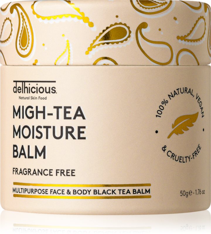 delhicious MIGH-TEA MOISTURE BALM balsam multifuncțional pentru piele foarte uscata si sensibila fără parfum 50 g