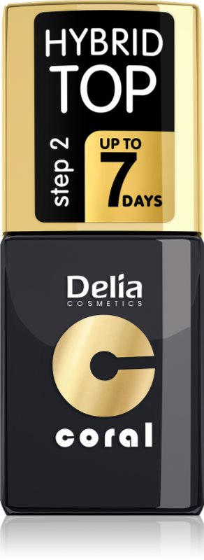 Delia Cosmetics Coral Nail Enamel Hybrid Gel lac gel de unghii pentru acoperirea superioară 11 ml