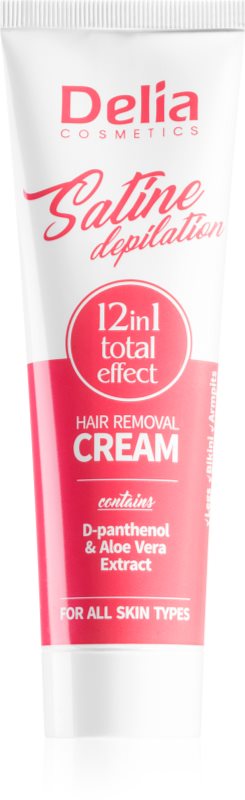 Delia Cosmetics Satine Depilation 12in1 Total Effect crema depilatoare pentru toate tipurile de piele 100 ml