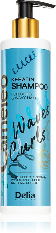 Delia Cosmetics Cameleo Fale Loki șampon pentru păr creț cu keratina 250 ml