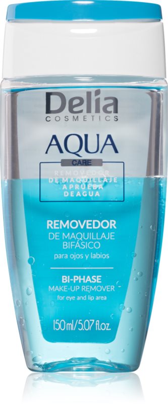 Delia Cosmetics Aqua demachiant in doua faze zona ochilor si a buzelor 150 ml