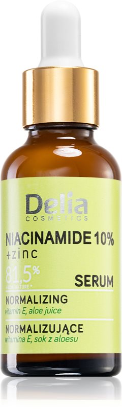 Delia Cosmetics Niacinamide 10% + zinc ser revigorant pentru fata, gat si piept 30 ml