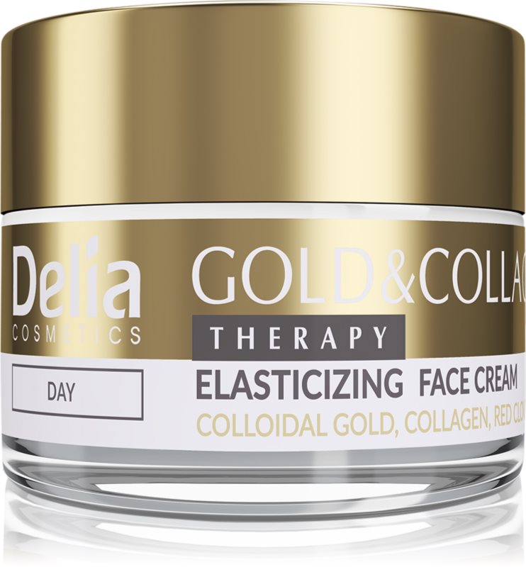 Delia Cosmetics Gold & Collagen Therapy crema de zi mărește elasticitatea pielii 50 ml