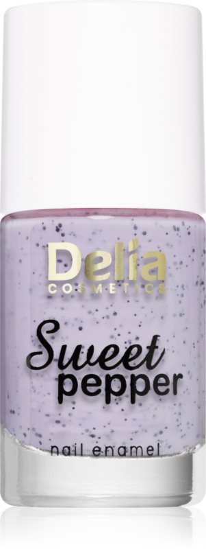 Delia Cosmetics Sweet Pepper Black Particles lac de unghii