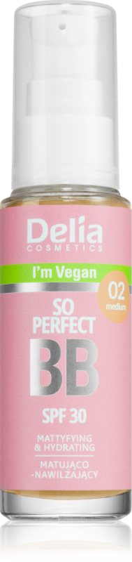 Delia Cosmetics BB So Perfect crema BB matifianta cu efect de hidratare culoare 02 Medium 30 ml